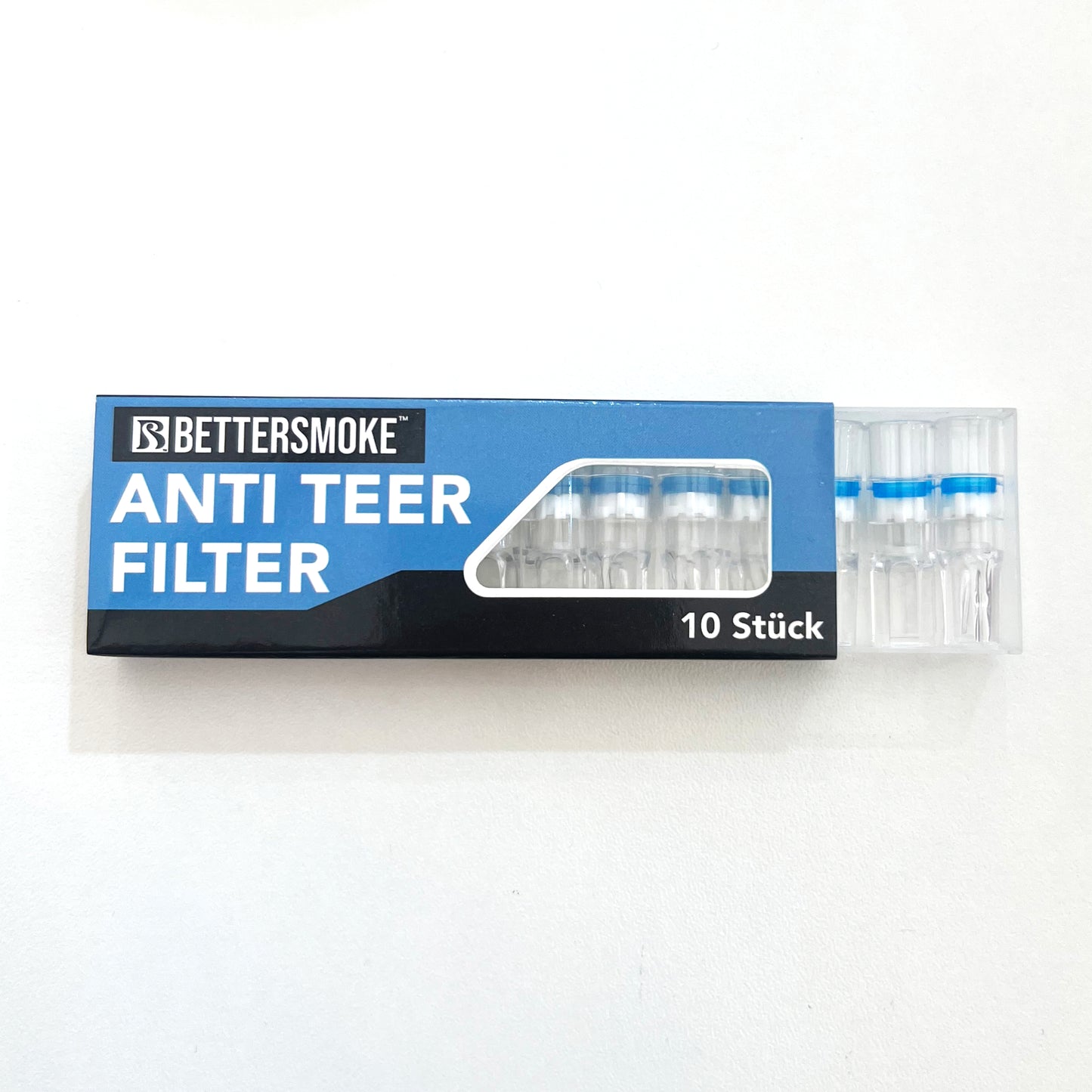 Display mit 20x „Anti Teer Filter 10er Packung“